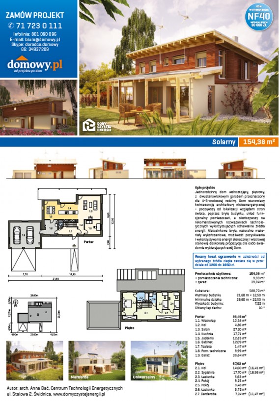 Projekty domów - Solarny